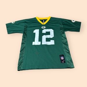 Youth NFL Team Apparel Green Bay Packers Football Aaron Rodgers Jersey Sz Large